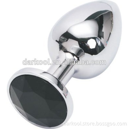 N002/Small Metal Mini Anal Toys, Butt Plug, Stainless Steel+Crystal Jewelry Metal Sex toy for women anal